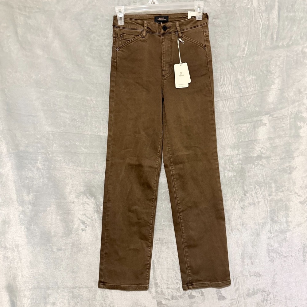 Roark HWY 395 Pant Women 25 Dark Brown High Rise Stovepipe Jeans Gorecorp